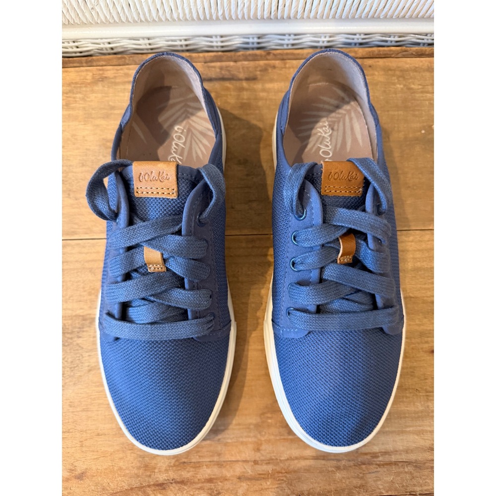 OluKai Pehuea Li Womens Blue Mesh Lace Up Sneakers 20379-VIVI Size 7 - Picture 2 of 9